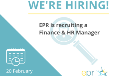EPR is hiring: Finance and Human Resources Manager, Part-time (60%) – Brussels