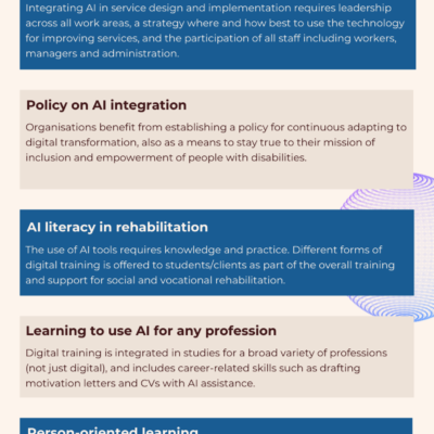 Guidance for Integrating AI in Service for People with Disabilities
