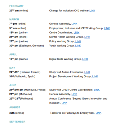 Calendar of EPR events 2023